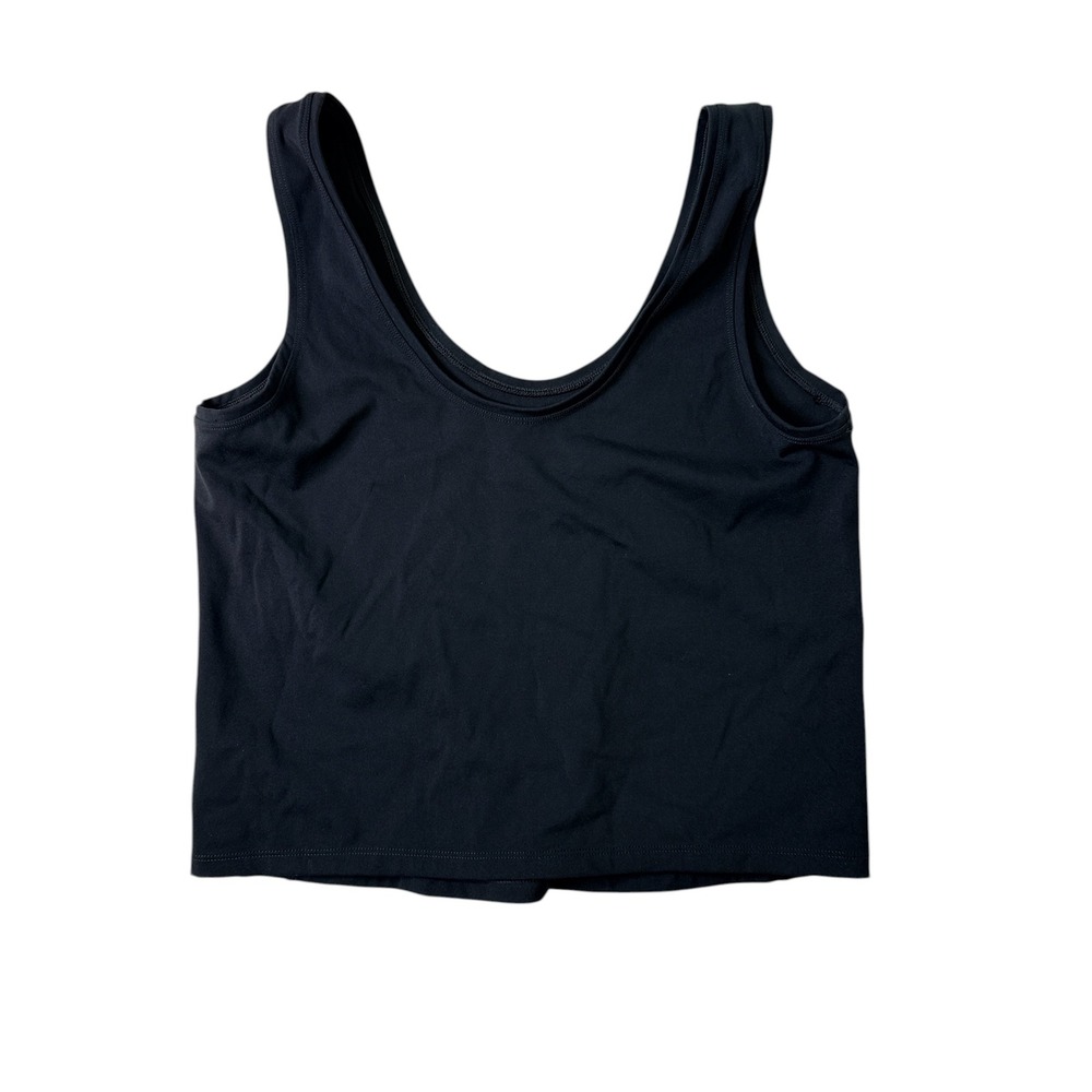 Spanx The Get Moving Fitted Tank Crop Top Shirt Black XL Gym 50430R